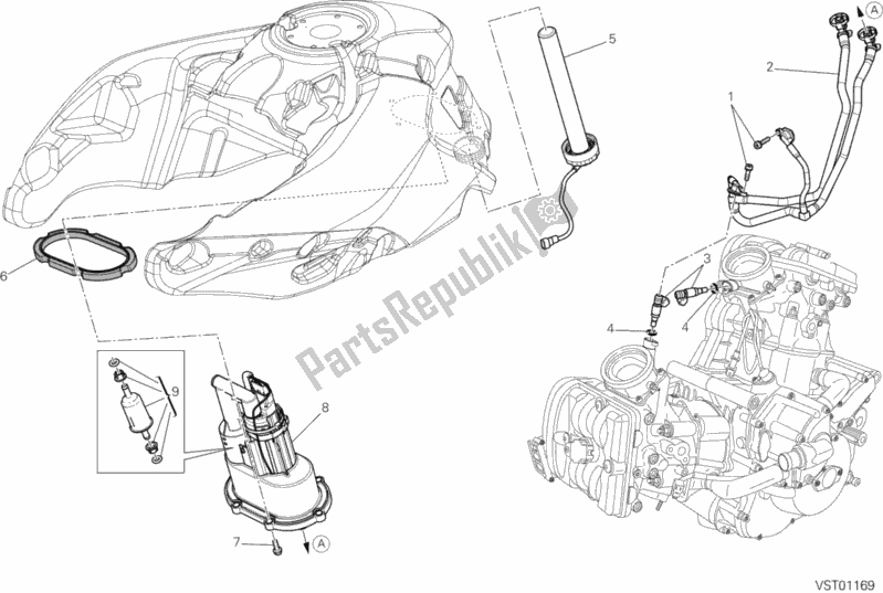 Alle onderdelen voor de Benzine Pomp van de Ducati Multistrada 1200 S GT USA 2013